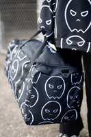 all over ghost print duffle bag - black